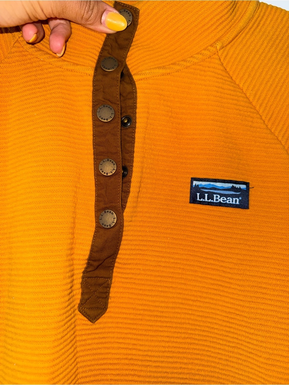 L.L. Bean Snap-Front Fleece Pullover Sweater - Picture 3 of 4